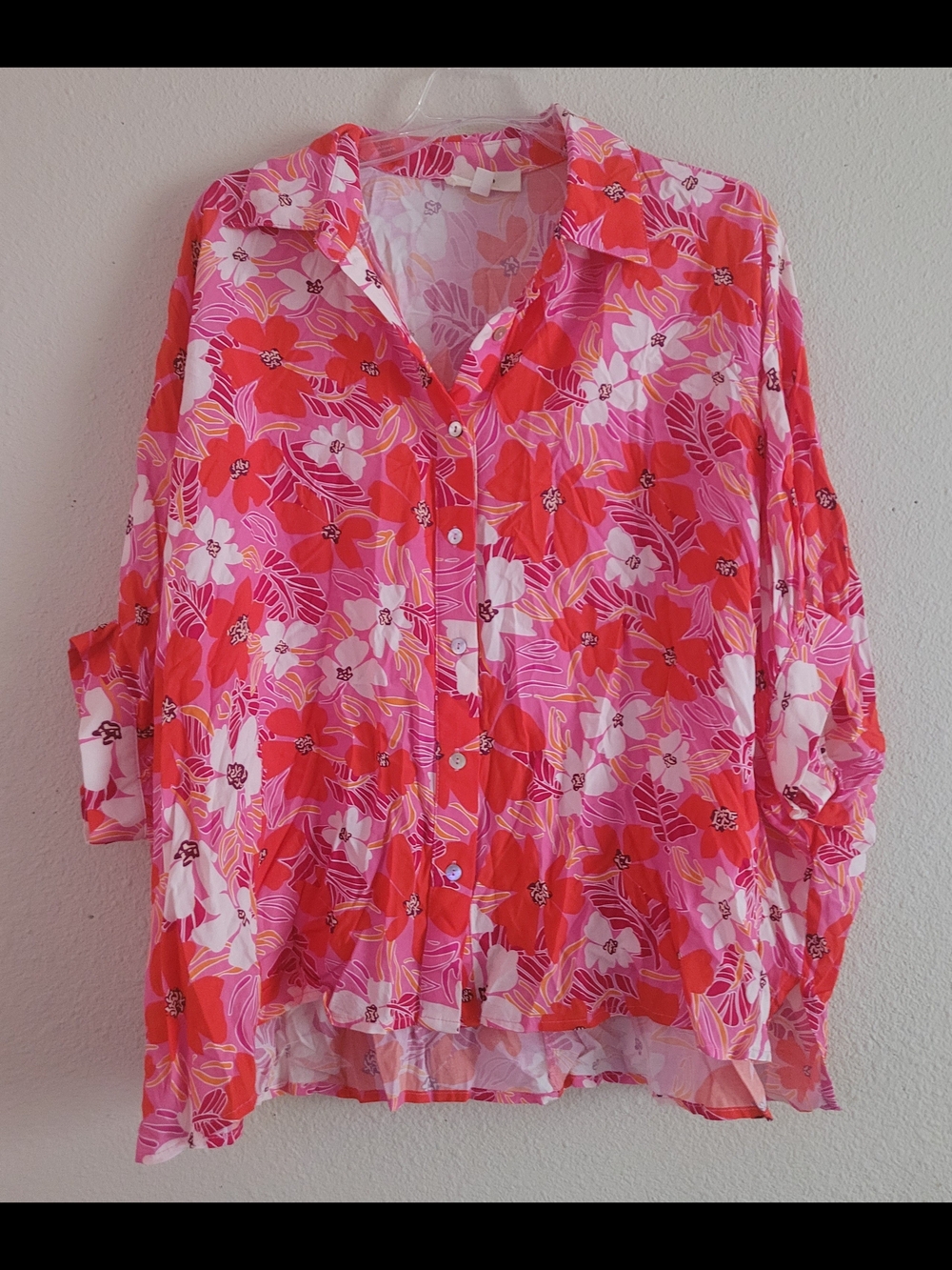 Entro Floral Button-Up Blouse